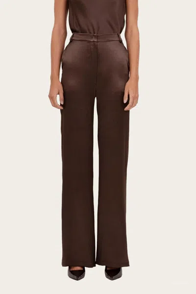 Nonchalantlabel Pauline Straight-leg Pant In Chocolate In Brown