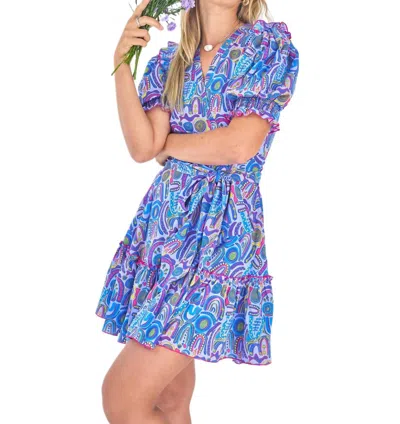 Feather & Find Genova Wrap Dress In Purple In Purple