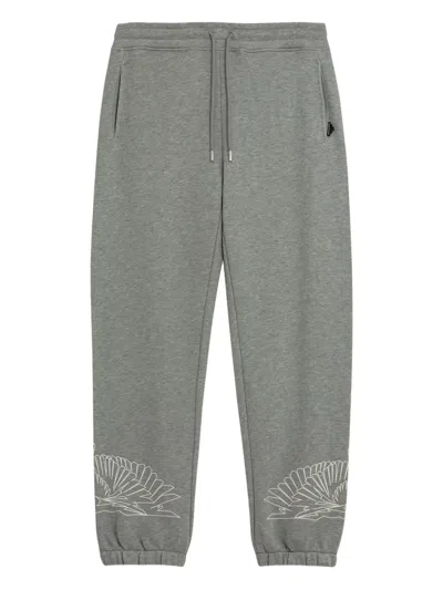 County Of Milan Graphic Print Track Pants In Gray