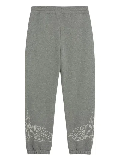 County Of Milan Graphic Print Track Pants In Gray