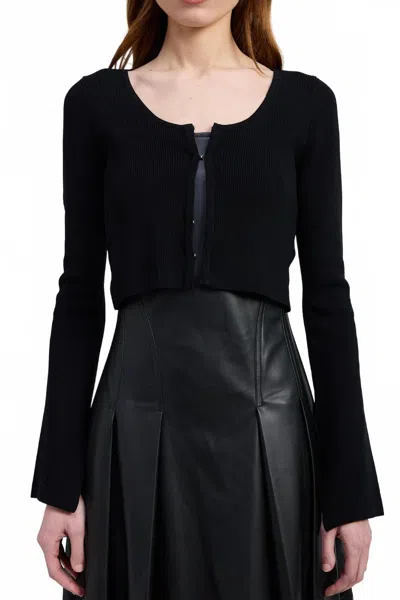 En Saison Calix Crop Cardigan In Black In Black