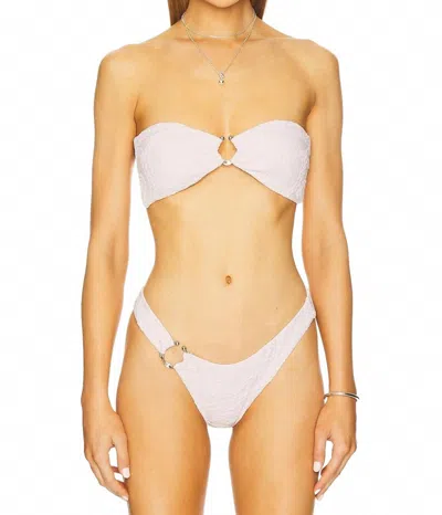 Devon Windsor Calypso Bikini Top In Pink Swirl In White