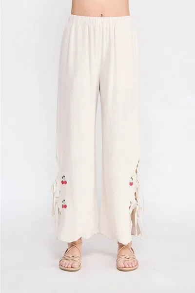 Allie Rose Cherry Pants In Natural In Neutral