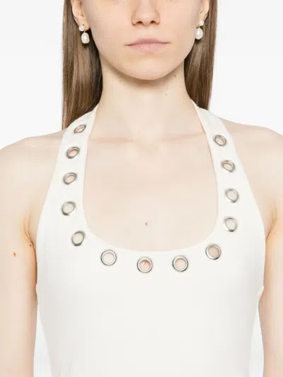 Reformation Sonny Knit Top Ivory Medium In Multi