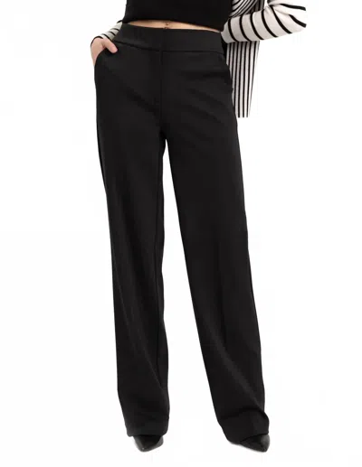 Renuar High Waisted Trouser Pant In Black In Black