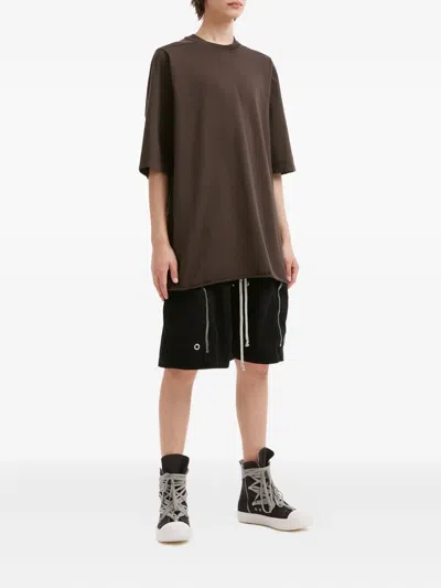 Rick Owens Drkshdw Lace-up Zip Sneakers In Black