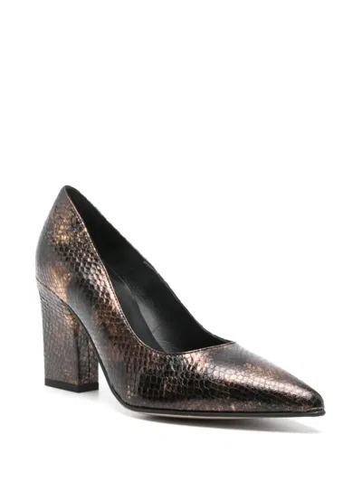 Pedro Miralles Snakeskin Pumps In Brown