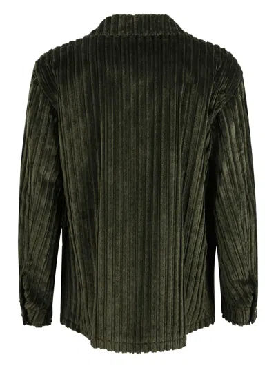 Tagliatore Corduroy Buttoned Jacket In Green