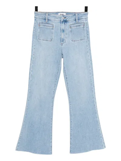 Paige Womens Marlow Skimmer Flared Stretch-denim Blend Jeans Jaunt In Blue