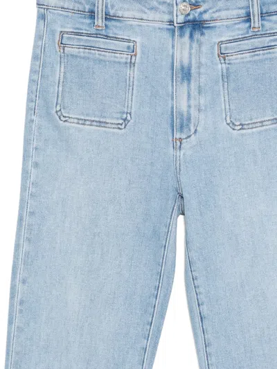 Paige Womens Marlow Skimmer Flared Stretch-denim Blend Jeans Jaunt In Blue