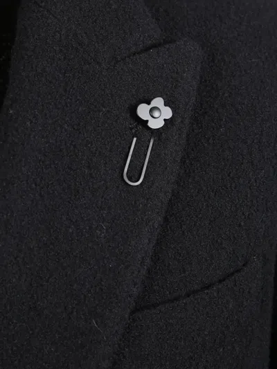 Lardini Double-breasted Button Jacket In Black