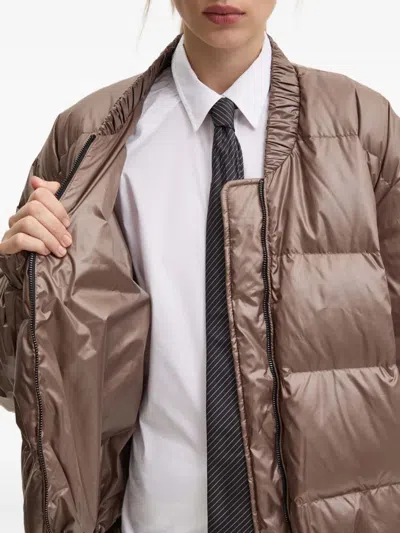Mmc Studio Luka Quilted Jacket In Brown