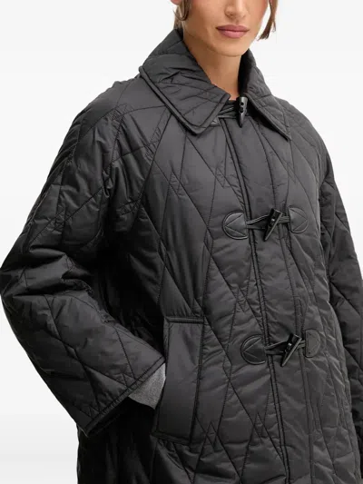 Barbour Quilted Toggle Jacket In Black