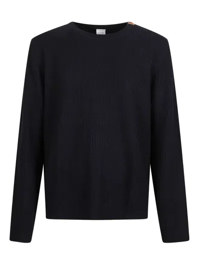 Paul Smith Ribbed Sweater In Blue