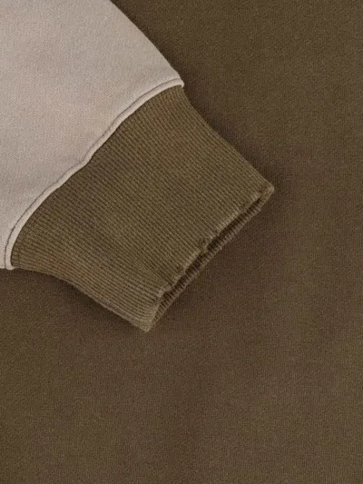 Evisu Zip-up Colour-block Polo Shirt In Brown