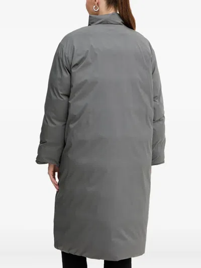 Hugo Boss Buttoned Padded Jacket In Gray