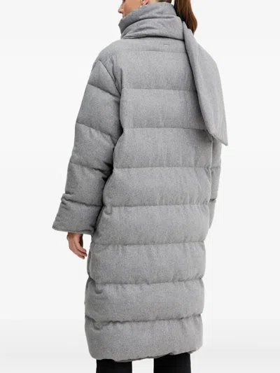 Hugo Boss Buttoned Padded Jacket In Gray