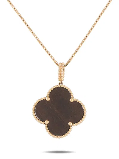 Pre-owned Van Cleef & Arpels 18k Rose Gold Magic Alhambra Necklace In Pink