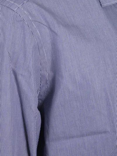 Fay Striped-pattern Long-sleeve Shirt In Blue