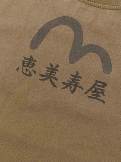 Evisu Graphic T-shirt In Brown