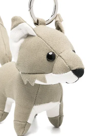 Maison Kitsuné Fox Bag Charm Accessories In Neutral