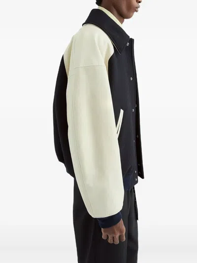 Jil Sander Two-tone Jacket In Black