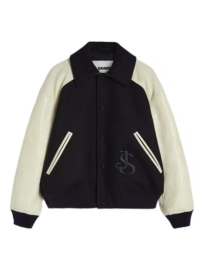 Jil Sander Two-tone Jacket In Black