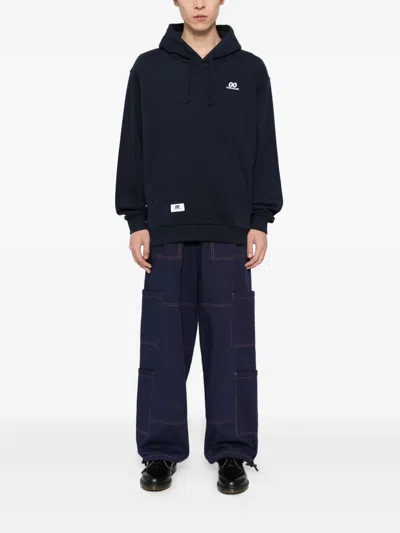 Chocoolate Logo Embroidered Hoodie In Blue