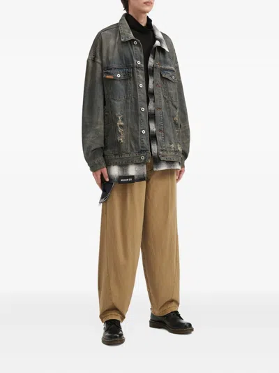 Musium Div. Distressed Denim Jacket In Blue