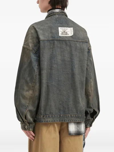 Musium Div. Distressed Denim Jacket In Blue