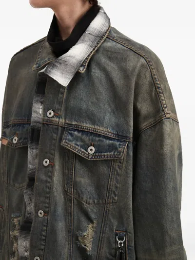 Musium Div. Distressed Denim Jacket In Blue