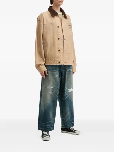 Aftermaths Logo-print Shirt Jacket In Neutral