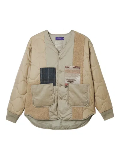 绗缝拼贴设计夹克