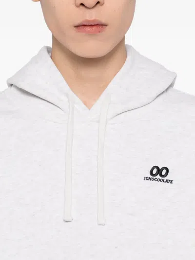 Chocoolate Logo Embroidered Hoodie In Gray