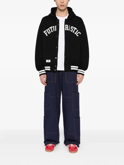 Chocoolate Embroidered Hoodies In Black