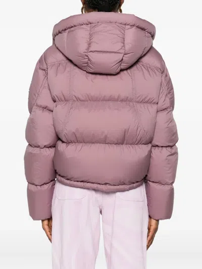 Moose Knuckles Hooded Zip-up Padded Jacket In Pink