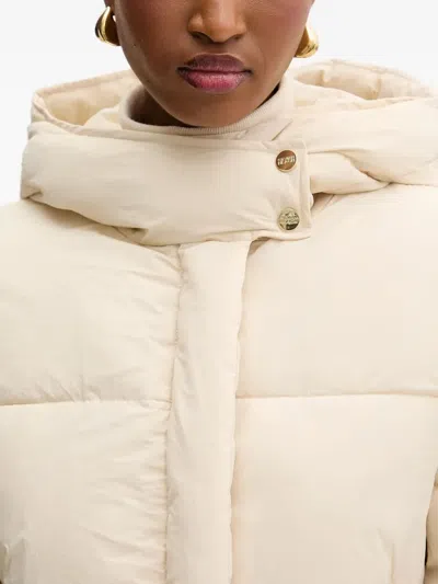 Silvian Heach Hooded Padded Jacket In Neutral
