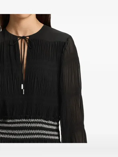 Hugo Boss Long-sleeves Mini Dress In Black