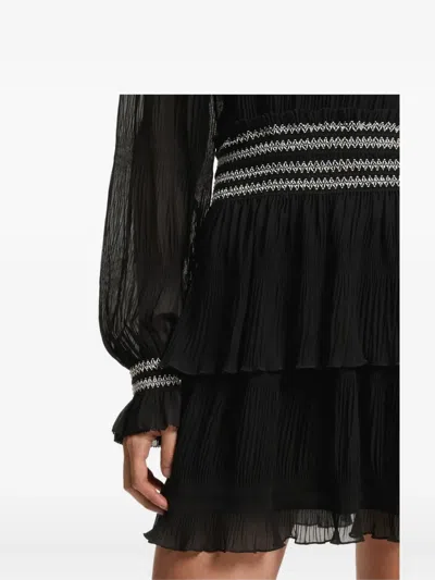 Hugo Boss Long-sleeves Mini Dress In Black