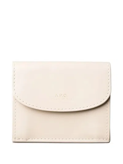 Apc Geneve Tri-fold Wallet In Neutral