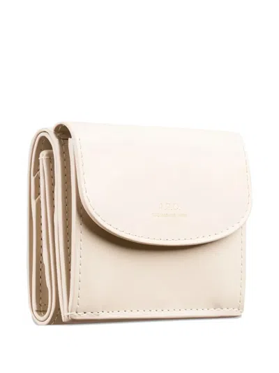 Apc Geneve Tri-fold Wallet In Neutral
