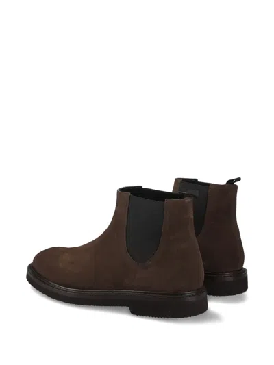 Premiata Pull Tab Suede Chelsea Boots In Brown