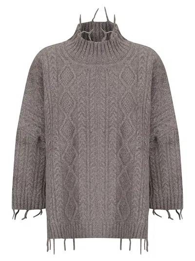 Archiviob Maxi Sweater In Gray