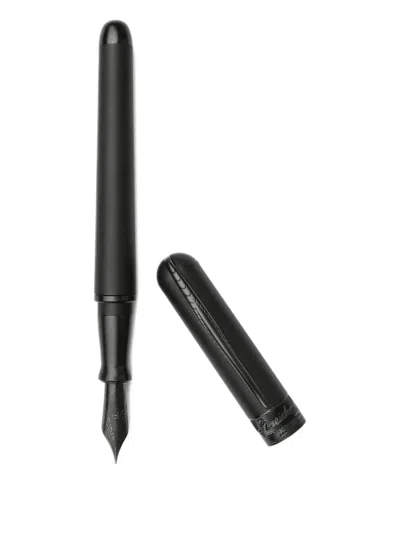 Pineider Avatar Ur Matt Engraved Fountain Pen (14.8cm X 1.42cm) In Black