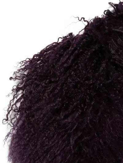 Prada Shearling Scarf In Brown