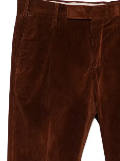 Pt Torino Dieci Corduroy Trousers In Brown