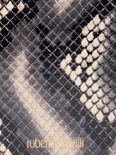 Roberto Cavalli Roar Tiger-handle Mini Bag In Black