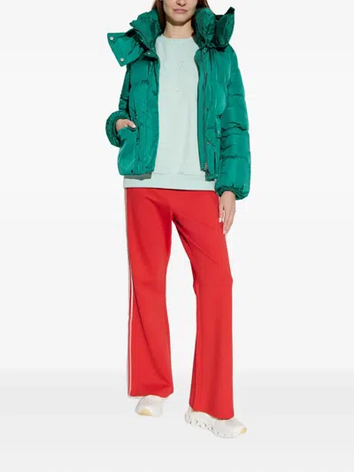 Add Hooded Puffer Jacket In Green