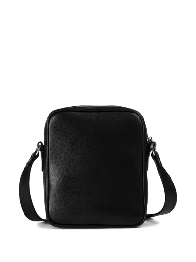 Doucal's Palmellato Leather Crossbody Bag In Black