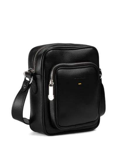 Doucal's Palmellato Leather Crossbody Bag In Black